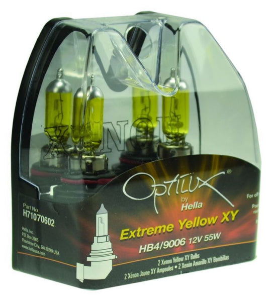 Hella - Hella Optilux HB4 9006 12V/55W XY Xenon Yellow Bulb - Demon Performance