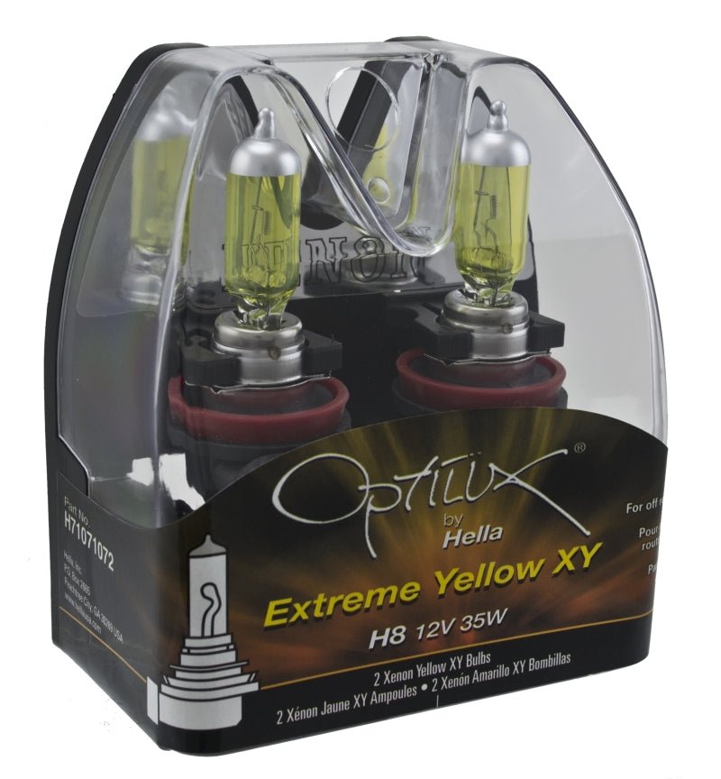 Hella - Hella Optilux XY Series H8 Xenon Halogen Bulb 12V 35W Fog Bulbs - Pair - Demon Performance