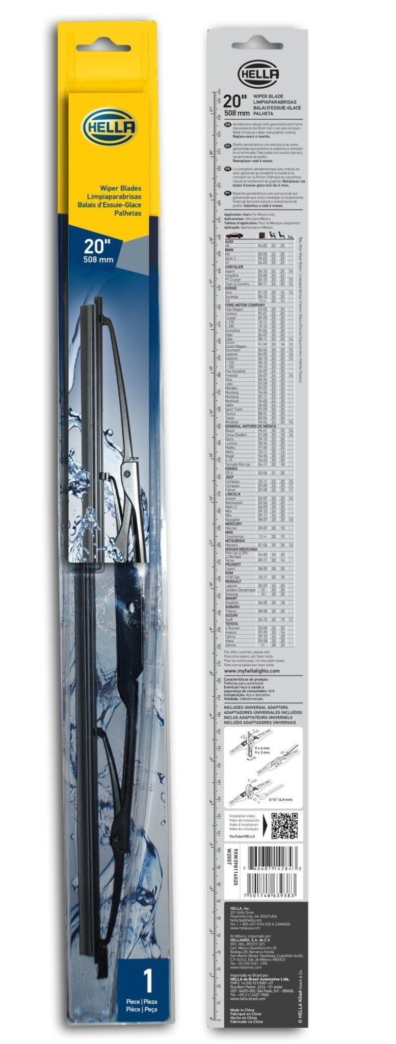 Hella - Hella Standard Wiper Blade 20in - Single - Demon Performance