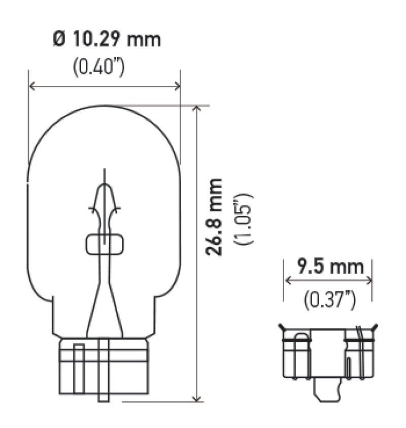 Hella - Hella Universal Clear T3.25 Incandescent 12V 3W Bulb (MOQ 10) - Demon Performance