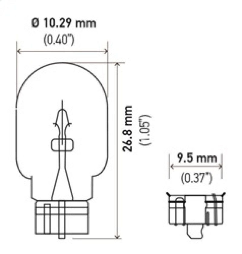 Hella - Hella Universal Clear T3.25 Incandescent 12V 3W Bulb (MOQ 10) - Demon Performance