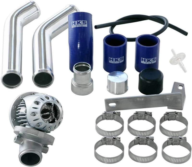 HKS - HKS 08+ Evo 10 SSQV4 BOV Kit Includes 2 Polished Aluminum Pipes - Demon Performance