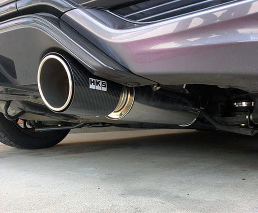 HKS - HKS Hi-Power Muffler 2014+ Honda Fit Sport GK5 w/ Carbon Tips - Demon Performance
