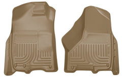 Husky Liners - Husky Liners 09 - 10 Dodge Ram 1500/2500/3500 WeatherBeater Front Row Tan Floor Liners - Demon Performance