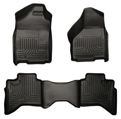 Husky Liners - Husky Liners 09 - 12 Dodge Ram 1500 Quad Cab WeatherBeater Black Front & Second Seat Floor Liner - Demon Performance