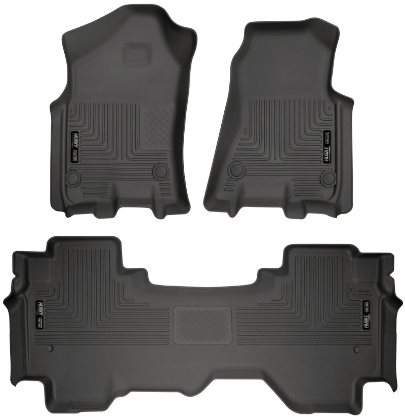 Husky Liners - Husky Liners 19 Dodge Ram 1500 Quad Cab Weatherbeater Black Front & 2nd Seat Floor Liners - Demon Performance