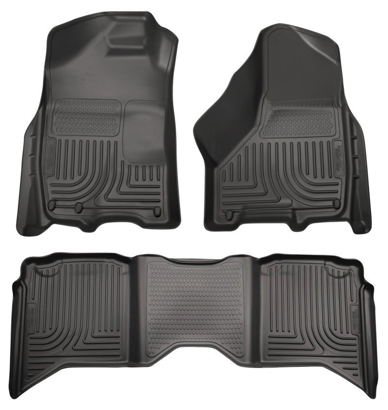 Husky Liners - Husky Liners 2012 Dodge Ram 1500/2500 Crew Cab WeatherBeater Combo Black Floor Liners - Demon Performance