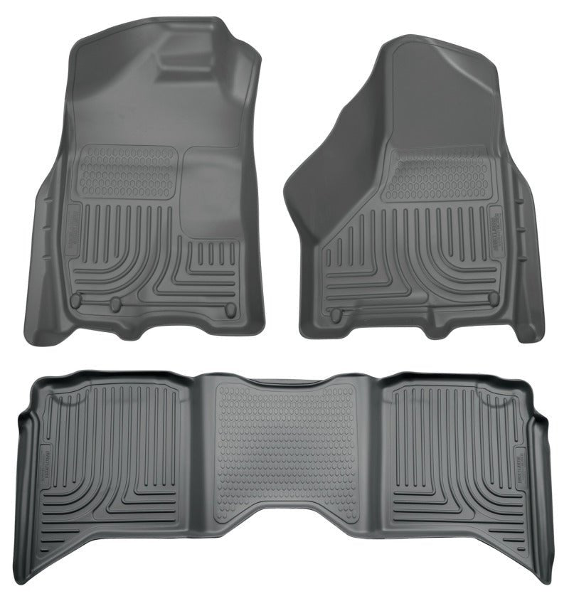 Husky Liners - Husky Liners 2012 Dodge Ram 1500/2500/3500 Crew Cab WeatherBeater Combo Gray Floor Liners - Demon Performance