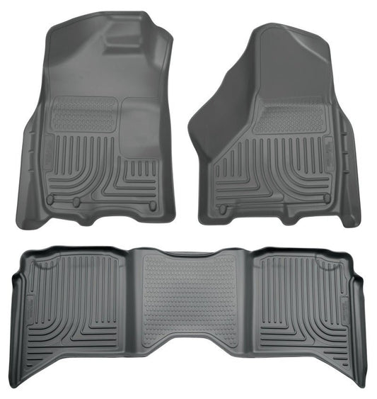 Husky Liners - Husky Liners 2012 Dodge Ram 1500/2500/3500 Crew Cab WeatherBeater Combo Gray Floor Liners - Demon Performance
