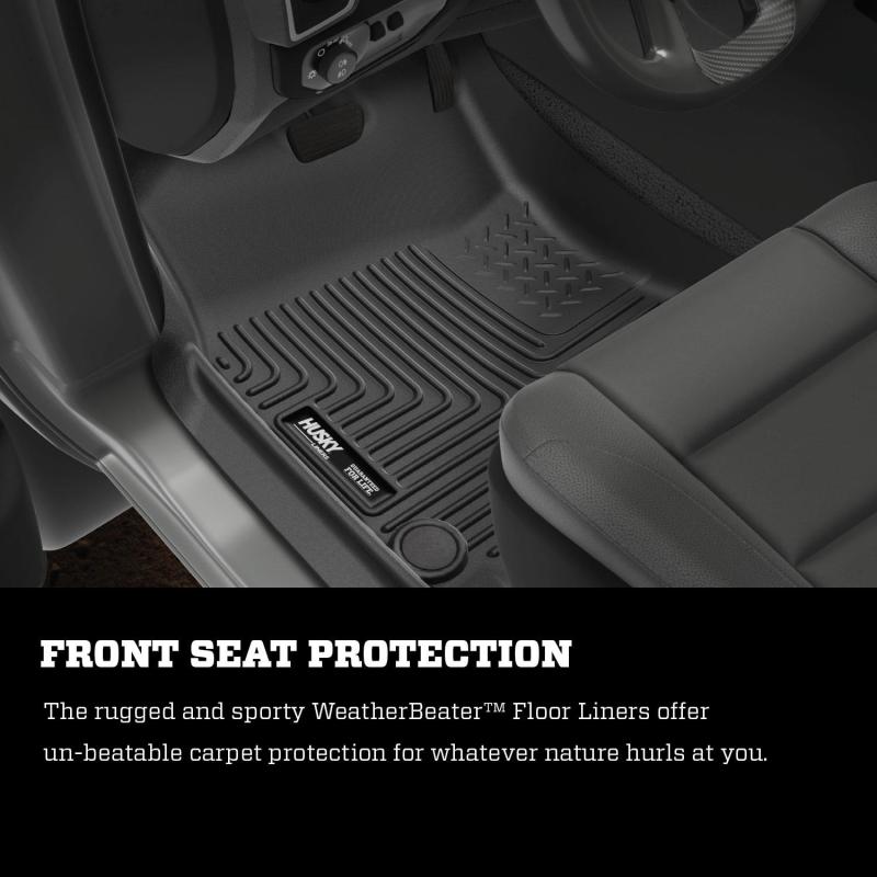 Husky Liners - Husky Liners 2019 Ram 1500 CC WeatherBeater 2nd Seat Floor Liners Black (W/O Factory Storage Box) - Demon Performance