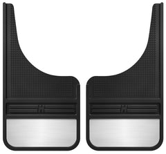Husky Liners - Husky Liners Universal 12in Wide Black Rubber Front Mud Flaps w/ Weight - Demon Performance