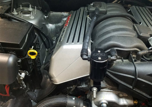 J&L - J&L 11 - 24 Dodge Charger SRT 6.4L Hemi Passenger Side Oil Separator 3.0 - Black Anodized - Demon Performance