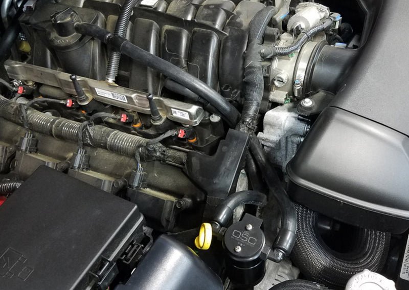 J&L - J&L 11 - 24 Jeep Grand Cherokee 5.7L Passenger Side Oil Separator 3.0 - Black Anodized - Demon Performance