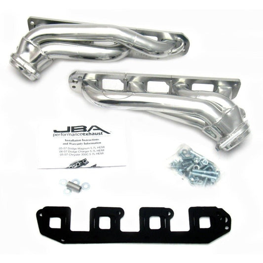 JBA - JBA 04-08 Chrysler 5.7L HEMI 1-3/4in Primary Silver Ctd Cat4Ward Header - Demon Performance
