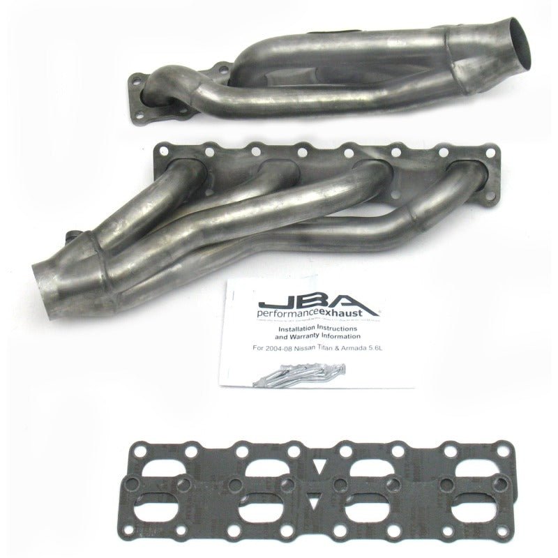 JBA - JBA 04 - 15 Nissan 5.6L VK56DE Oval Port 1 - 5/8in Primary Raw 409SS Cat4Ward Header - Demon Performance