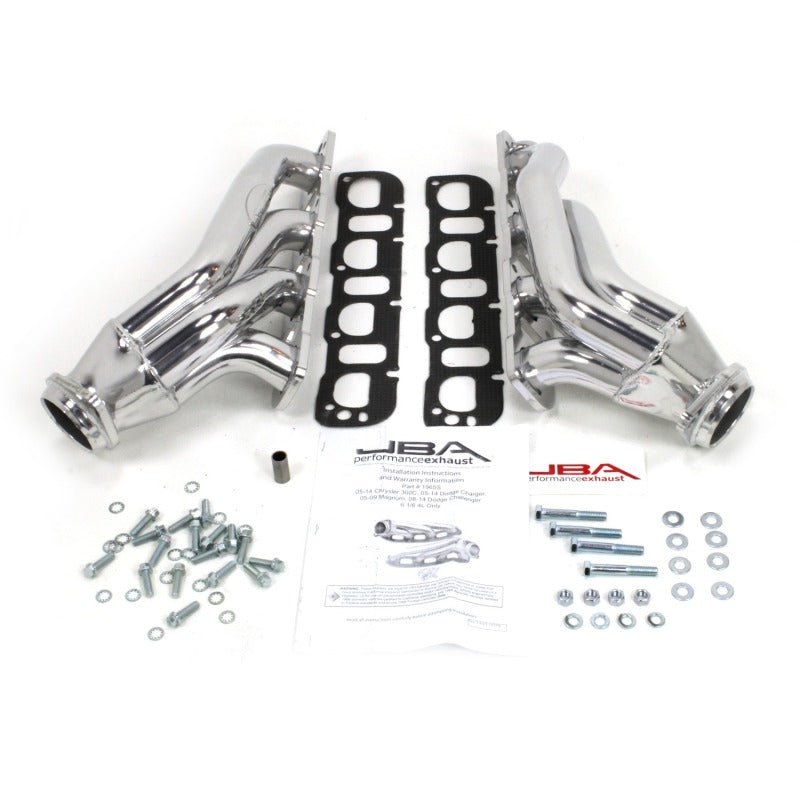 JBA - JBA 05-14 Chrysler 6.1/6.4L HEMI 1 7/8in Primary Silver Ctd Cat4Ward Header - Demon Performance