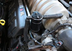 J&L - J&L 05 - 10 Dodge Charger 6.1L Hemi Passenger Side Oil Separator 3.0 - Black Anodized - Demon Performance