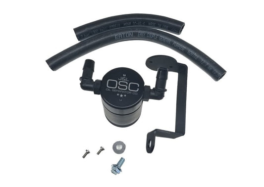 J&L - J&L 05 - 23 Dodge Charger 5.7L Hemi Passenger Side Oil Separator 3.0 - Black Anodized - Demon Performance