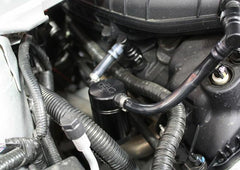 J&L - J&L 11 - 17 Ford Mustang V6 Passenger Side Oil Separator 3.0 - Black Anodized - Demon Performance