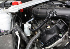 J&L - J&L 11 - 17 Ford Mustang V6 Passenger Side Oil Separator 3.0 - Clear Anodized - Demon Performance