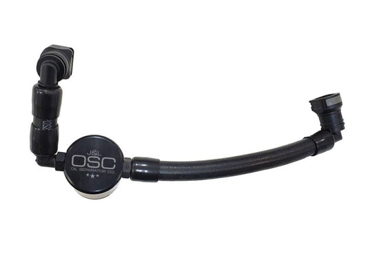 J&L - J&L 11 - 17 Ford Mustang V6 Passenger Side Oil Separator 3.0 V2 - Black Anodized - Demon Performance
