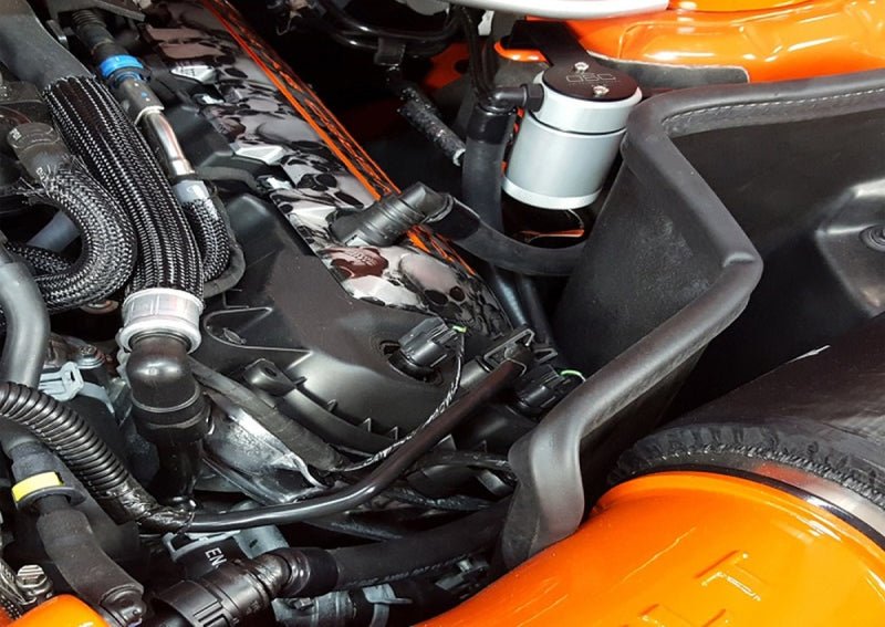 J&L - J&L 2011 - 2017 Ford Mustang GT Driver Side Oil Separator 3.0 - Clear Anodized - Demon Performance
