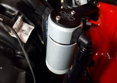 J&L - J&L 2015 - 2023 Ford Mustang EcoBoost Driver Side Oil Separator 3.0 - Clear Anodized - Demon Performance