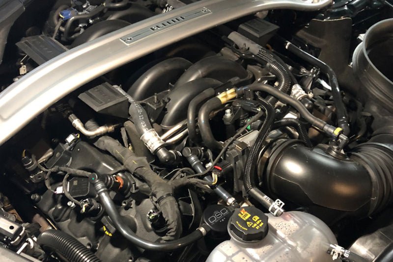 J&L - J&L 2018 - 2023 Ford Mustang GT Passenger Side Oil Separator 3.0 - Black Anodized - Demon Performance