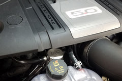 J&L - J&L 2018 - 2023 Ford Mustang GT Passenger Side Oil Separator 3.0 - Clear Anodized - Demon Performance