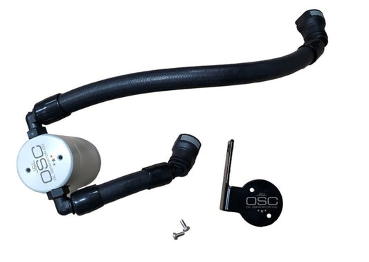 J&L - J&L 2020 - 2022 Ford Mustang GT500 Passenger Side Oil Separator 3.0 - Clear Anodized - Demon Performance