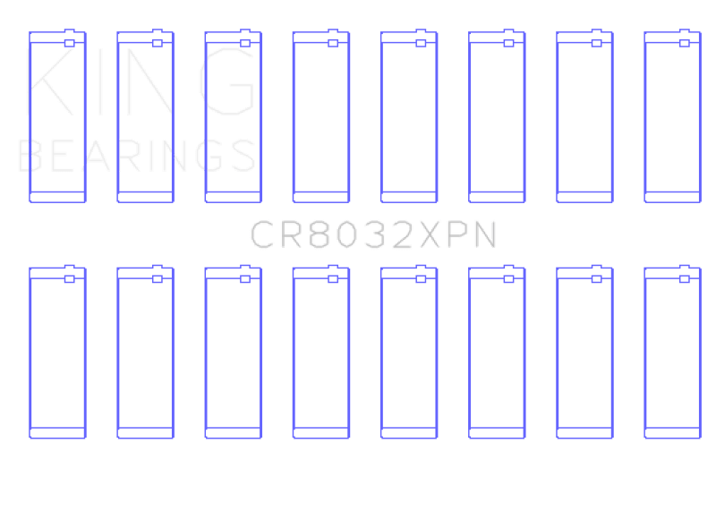 King Engine Bearings - King Chrysler 345/ 370 16V (Size 0.05) pMaxBlack Coated Connecting Rod Bearing Set - Demon Performance