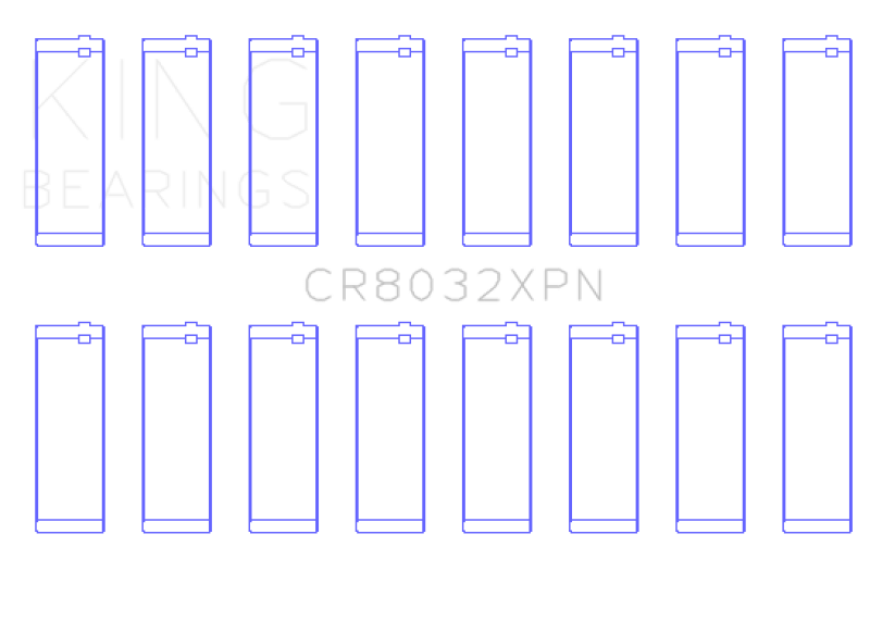 King Engine Bearings - King Chrysler 345, 370 16v (Size +.25) Connecting Rod Bearing Set - Demon Performance