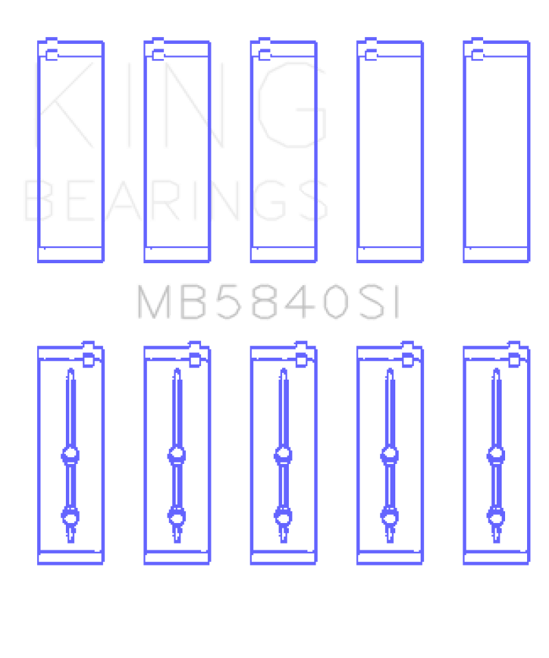 King Engine Bearings - King Chrysler / Dodge Gen 3 Hemi 5.7L / 6.1L / 6.4L Crankshaft Main Bearing Set (Set of 5) - Demon Performance