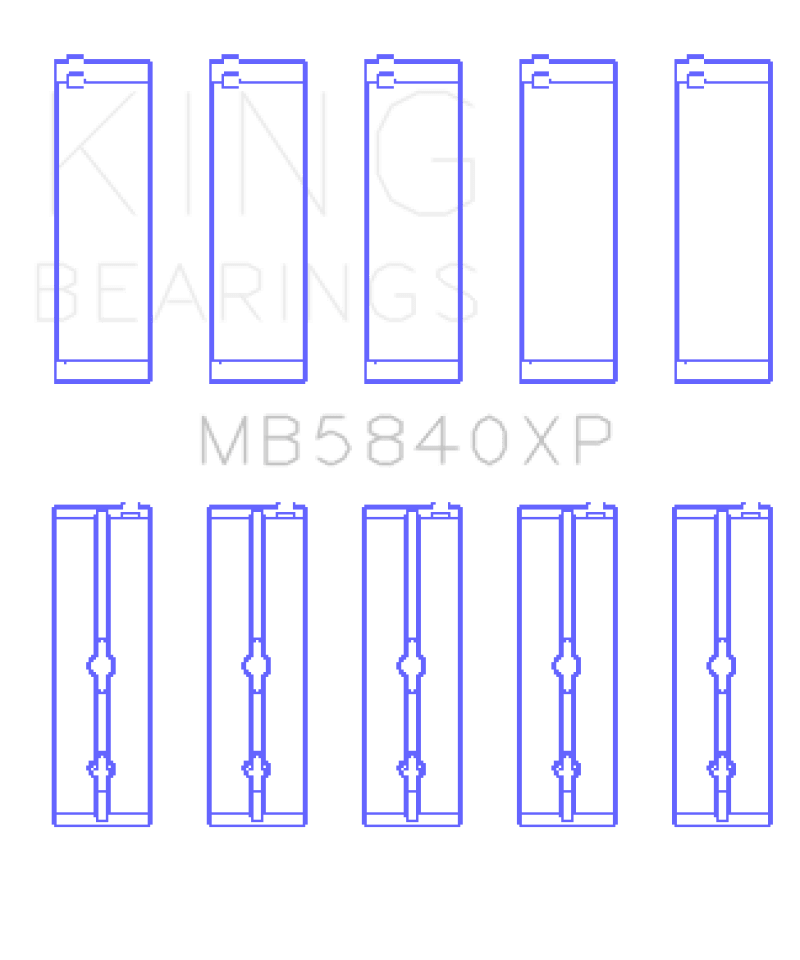 King Engine Bearings - King Chrysler / Dodge Gen 3 Hemi 5.7L / 6.1L / 6.4L Crankshaft Main Bearing Set (Set of 5) - Demon Performance
