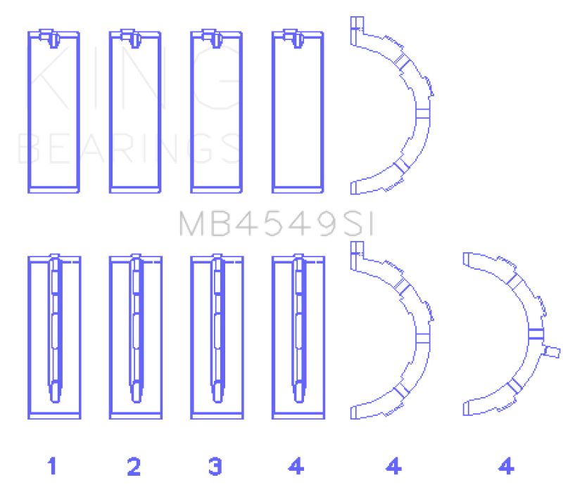 King Engine Bearings - King Ford EcoBoost 3.5L / 3.7L V6 (Size STD) Main Bearing Set - Demon Performance