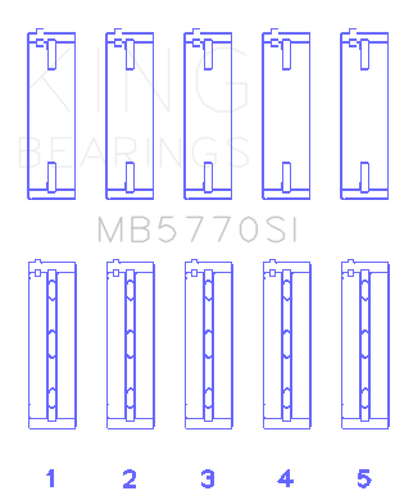 King Engine Bearings - King Nissan / Infiniti VK45 - VK50 - VK56 (Size STD) Main Bearing Set - Demon Performance