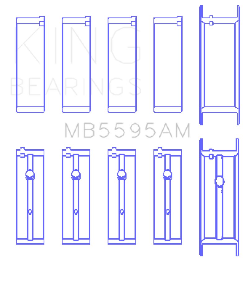 King Engine Bearings - King Nissan KA - 24E (Size STD) Main Bearing Set - Demon Performance