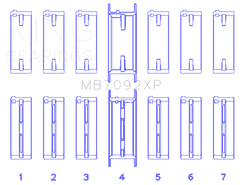 King Engine Bearings - King Nissan RB26DETT (Size 0.25) Performance Main Bearing Set - Demon Performance