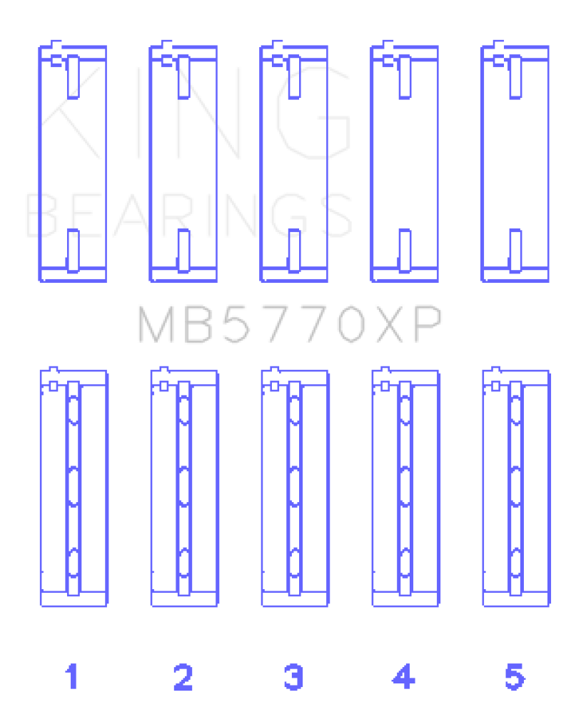 King Engine Bearings - King Nissan VK45DD/DE 4.5L (Size STD) Performance Main Bearing Set - Demon Performance