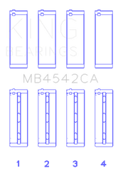 King Engine Bearings - King Nissan VQ20DE, VQ25DD, VQ30DE/DD/DET, VQ35DE (Size Standard) Crankshaft Main Bearing (Set of 4) - Demon Performance