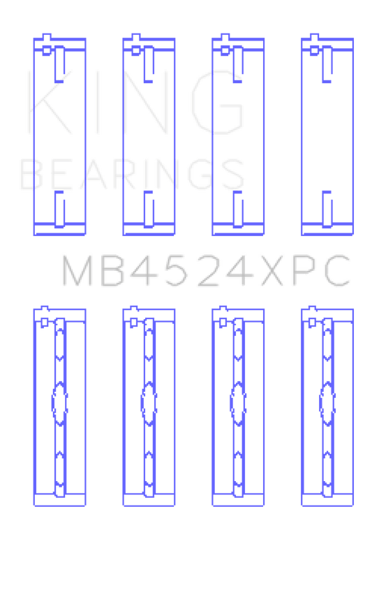 King Engine Bearings - King Nissan VR38DETT (Size .026) pMaxKote Performance Main Bearing Set - Demon Performance
