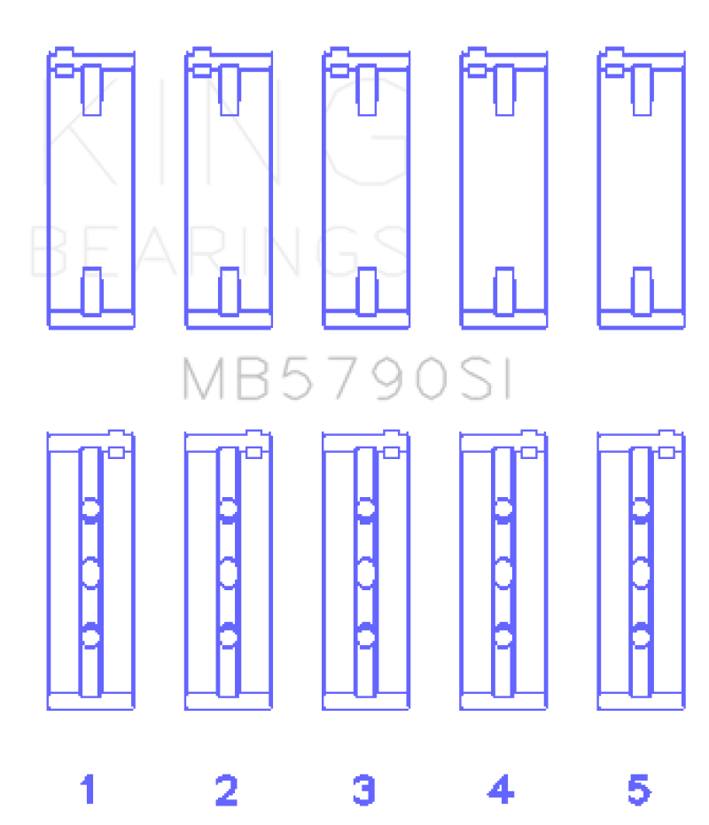 King Engine Bearings - King Porsche M 48 / M 48.50 (Size STD) Main Bearing Set - Demon Performance