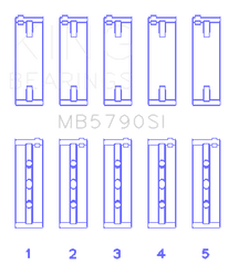 King Engine Bearings - King Porsche M 48 / M 48.50 (Size STD) Main Bearing Set - Demon Performance