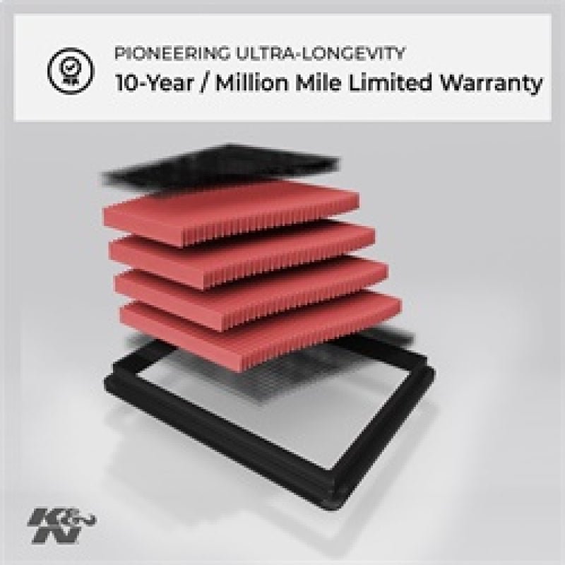 K&N Engineering - K&N 11 Jeep Grand Cherokee / 11 Dodge Durango Replacement Panel Air Filter - Demon Performance