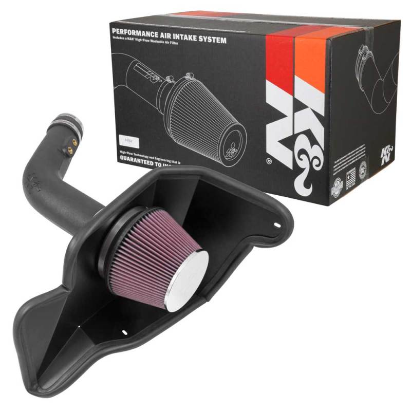 K&N Engineering - K&N 15 - 17 Ford Mustang 3.7L V6 F/I Performance Intake Kit - Demon Performance