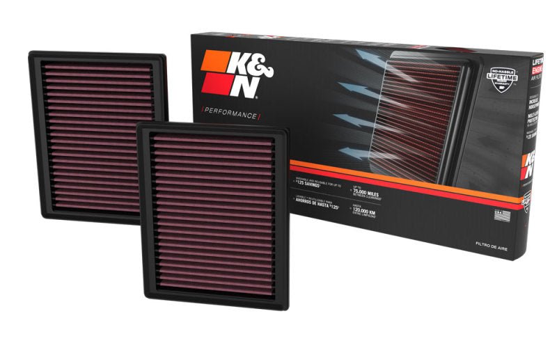 K&N Engineering - K&N 2023 Nissan Z 3.0L V6 Replacement Air Filter (Includes 2 Filters) - Demon Performance