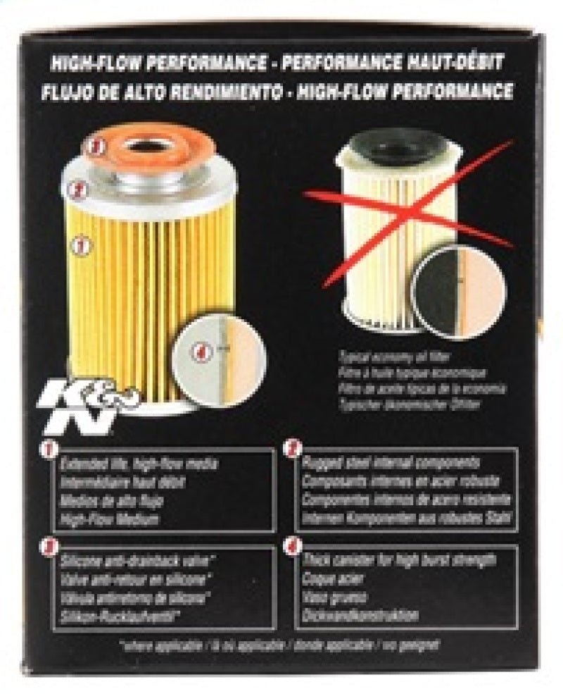 K&N Engineering - K&N 3.74inch / 2.98 OD Performance Gold Oil Filter - Demon Performance