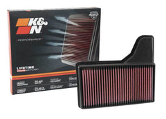 K&N Engineering - K&N Replacement Panel Air Filter for 2015 Ford Mustang 2.3L L4/3.7L V6/5.0L V8 - Demon Performance