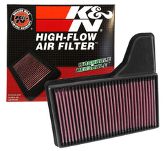 K&N Engineering - K&N Replacement Panel Air Filter for 2015 Ford Mustang 2.3L L4/3.7L V6/5.0L V8 - Demon Performance
