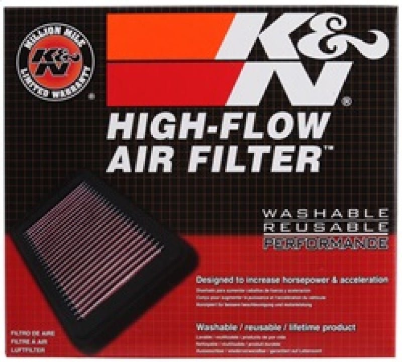 K&N Engineering - K&N Replacement Panel Air Filter for 2015 Ford Mustang 2.3L L4/3.7L V6/5.0L V8 - Demon Performance